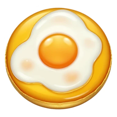 Fried egg without egg white sticker