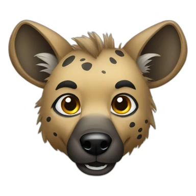 Cartoon hyena with bow sticker