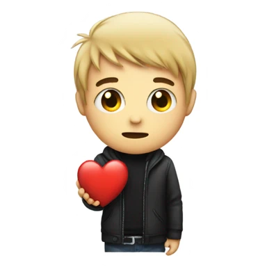 Emo guy with a heart sticker