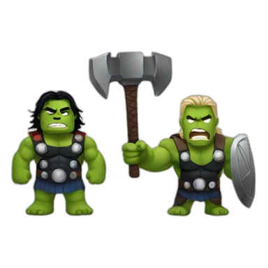 Hulk and thor sticker