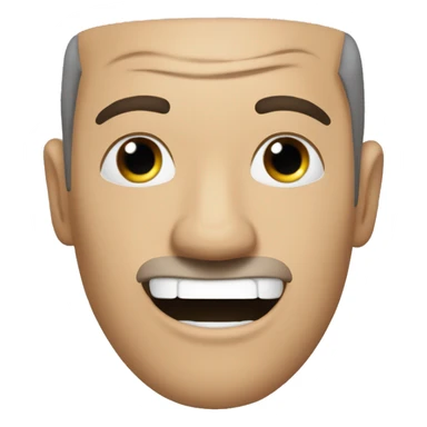 una cabeza sin pelo con os ojos cerrados haciendo ummmm tipo zen sticker