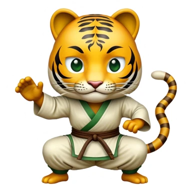 Cinematic Realistic Crouching Tiger, Hidden Dragon Pop Culture Emoji, showcasing a mystical portrayal of ancient martial arts rendered with dynamic textures and epic lighting. sticker