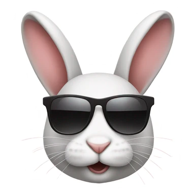 Bunny with sunglasses sticker