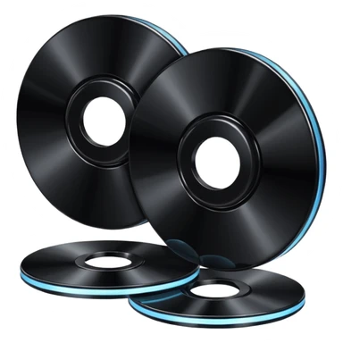 two black computer disk sticker