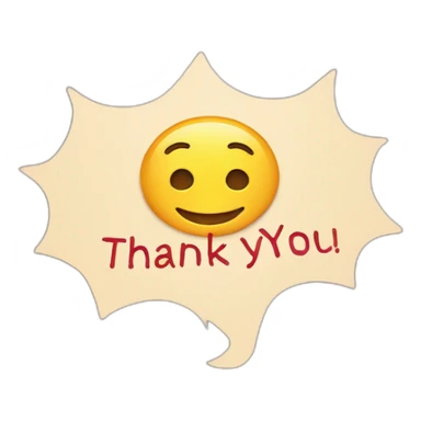 Thank you poster with thank you written sticker