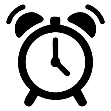 alarm icon in #edd6a0, filled, bold, flat, vector style sticker