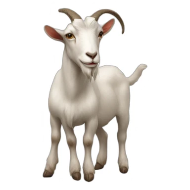 A goat in a human body  sticker