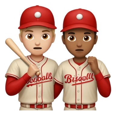 dos basebeall playr a golpes sticker