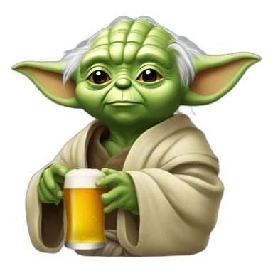 Yoda qui boit une bière sticker