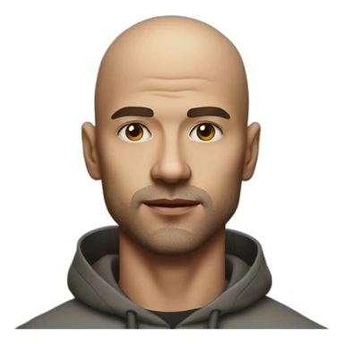 Badass hyper realistic man face sticker