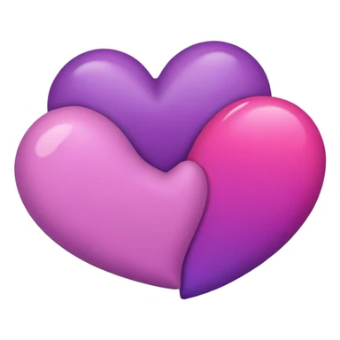 Coeur mauve et rose sticker