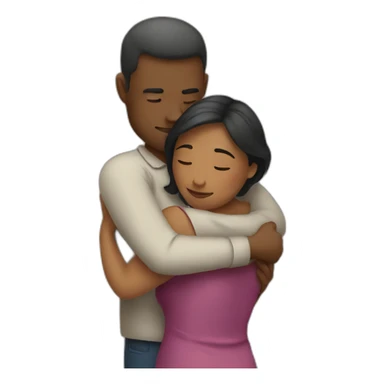 man hugging woman sticker