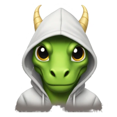 A dragon wearing a hoodie sticker