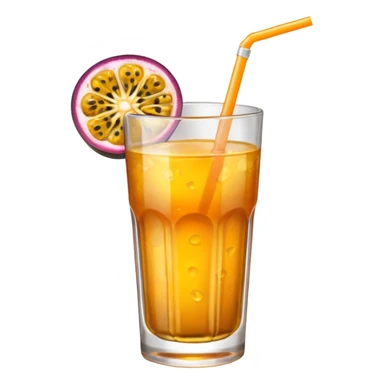 passionfruit & mango cordial in glass sticker