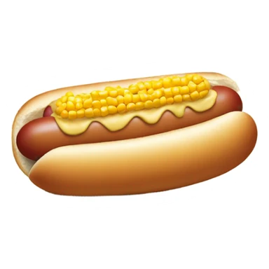 A hot dog with corn dip sticker