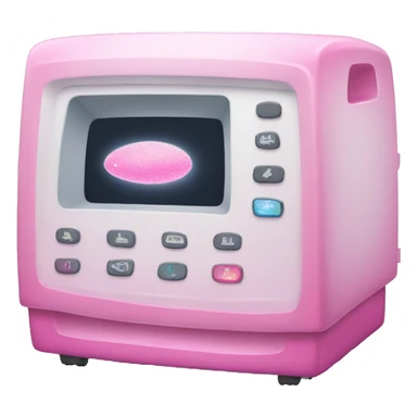 Pink ombre ultrasound machine with glitter sticker