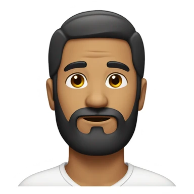 Thoughtful man with short two-day beard and black hair and eyes sticker