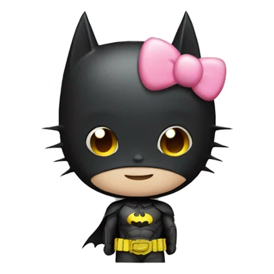 batman and hello kitty  sticker