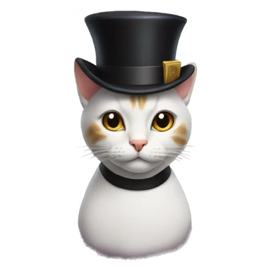 cat with tophat sticker