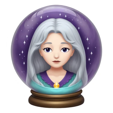 Madam Leota in crystal ball sticker