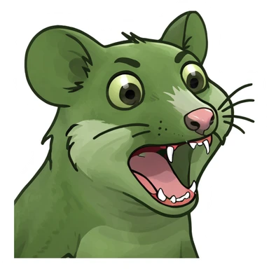 screaming opossum sticker