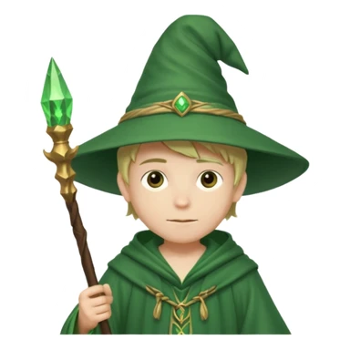 Verdant Wizard boy sticker