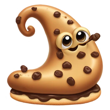 Slug eating a chocolate chip cookie  sticker