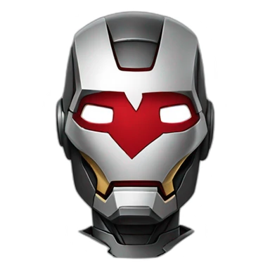 Iron man who makes a heart sticker