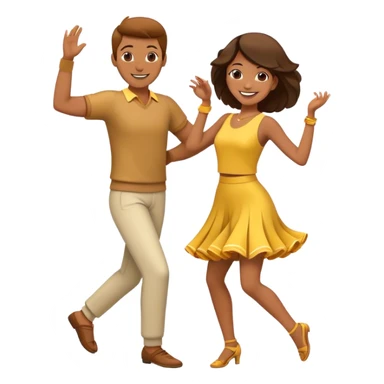 two people dancing sticker