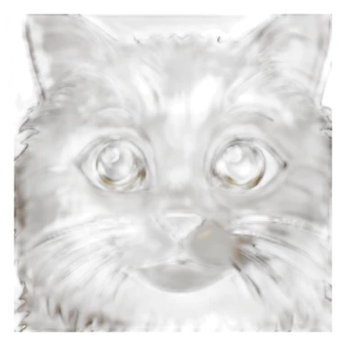 Fluffy black and brown cat sticker