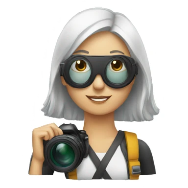 woman photographer sticker