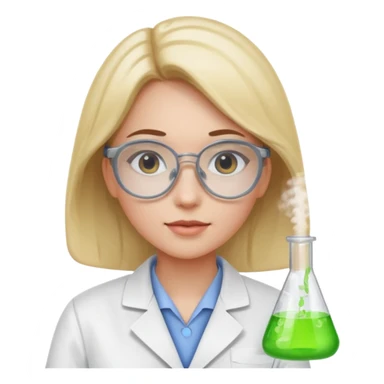 Laboratory girl sticker
