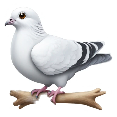 cute pigeon white  sticker