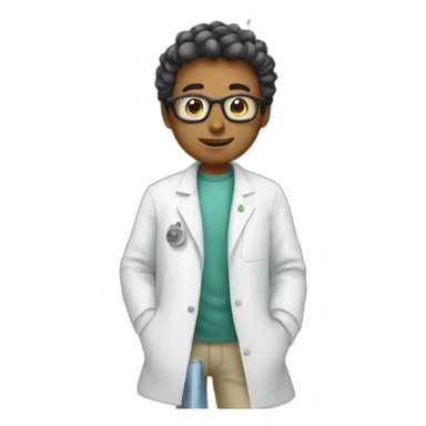 scientist in a lab sticker