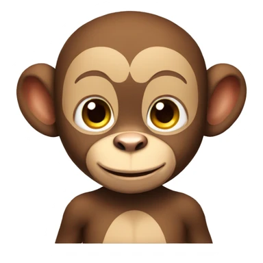 a cute little monkey sticker