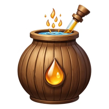 3d oil icon for medieval game sticker