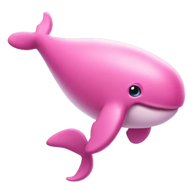 Pink flying whale sticker