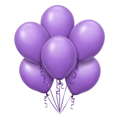 Lilac flower design baloons colorful sticker