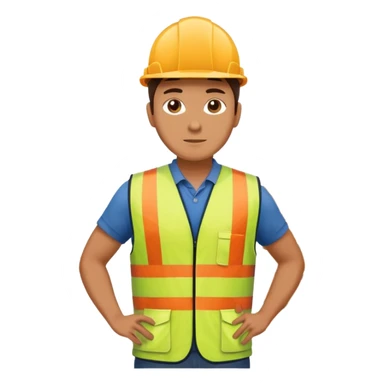 Worker with pallet in port area, import. sticker