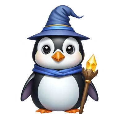 Penguin Wizard Simile sick sticker