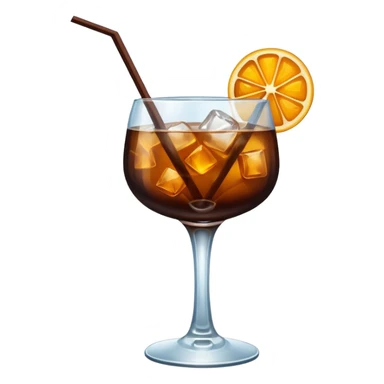 dark brown coloured cocktail sticker