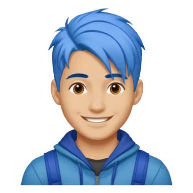 Rauw Alejandro with blue hair sticker