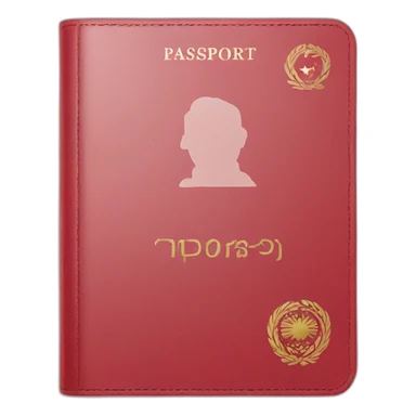 Red Turkish passport sticker