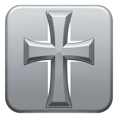 Grey cross sticker