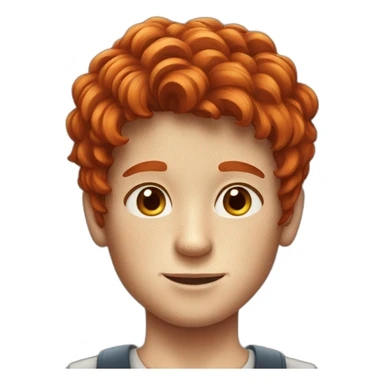A boy with red hair and freckles sticker