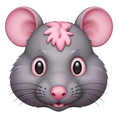 rat with a visible brain sticker
