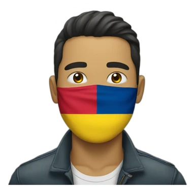 Yo agitando la bandera de Colombia sticker