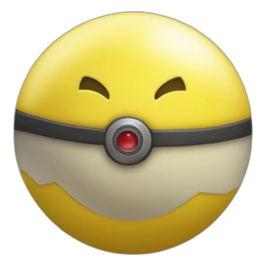 Yellow Poké ball sticker