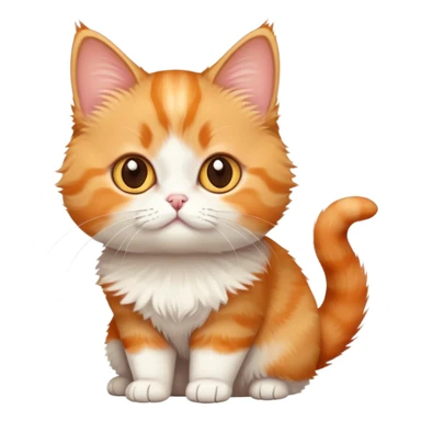 Orange munchkin cat sticker