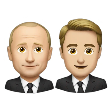putin and zelensky sticker